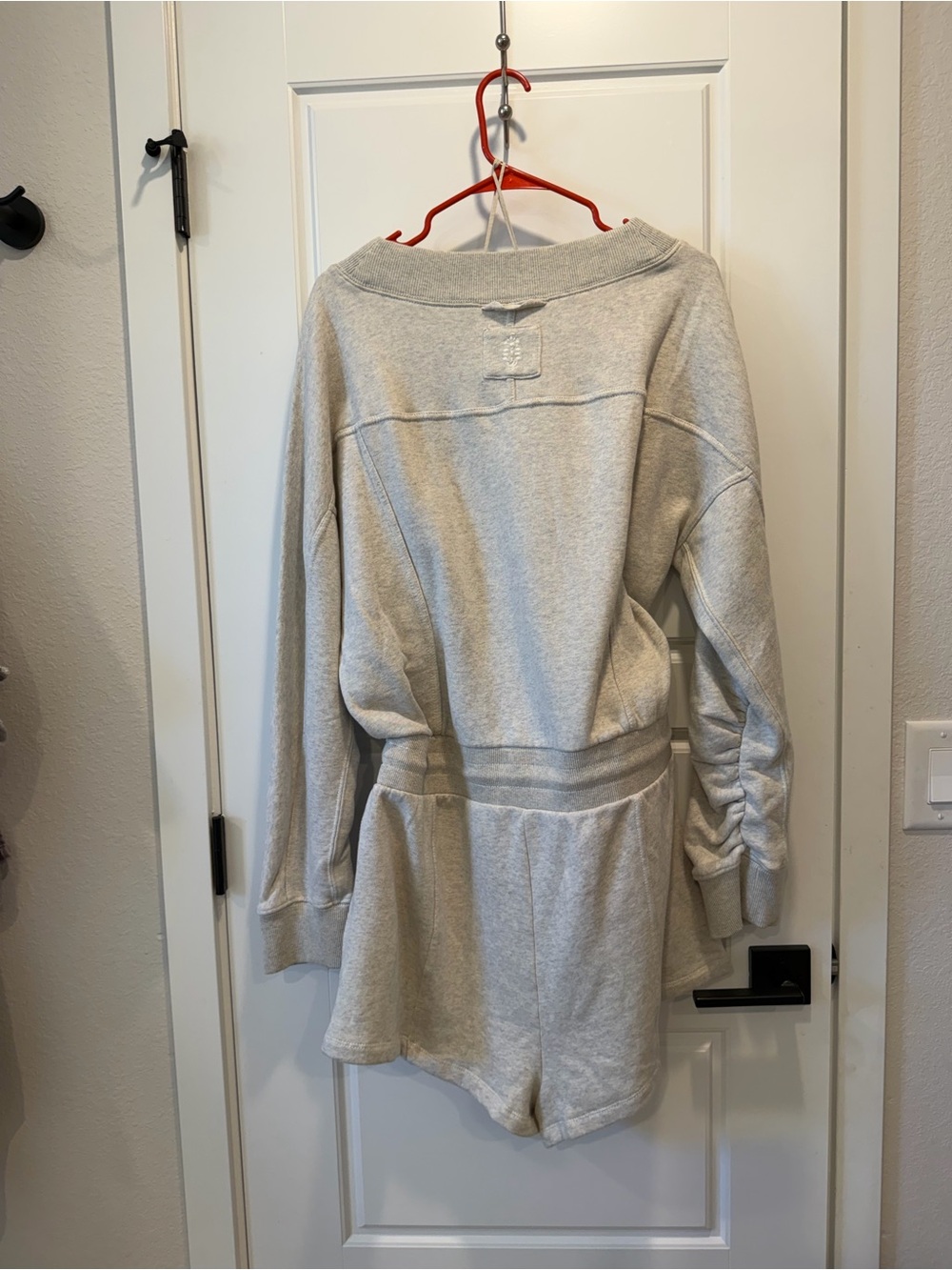 FP Movement by Free People Light Gray V-Neck Romper - Picture 2 of 7